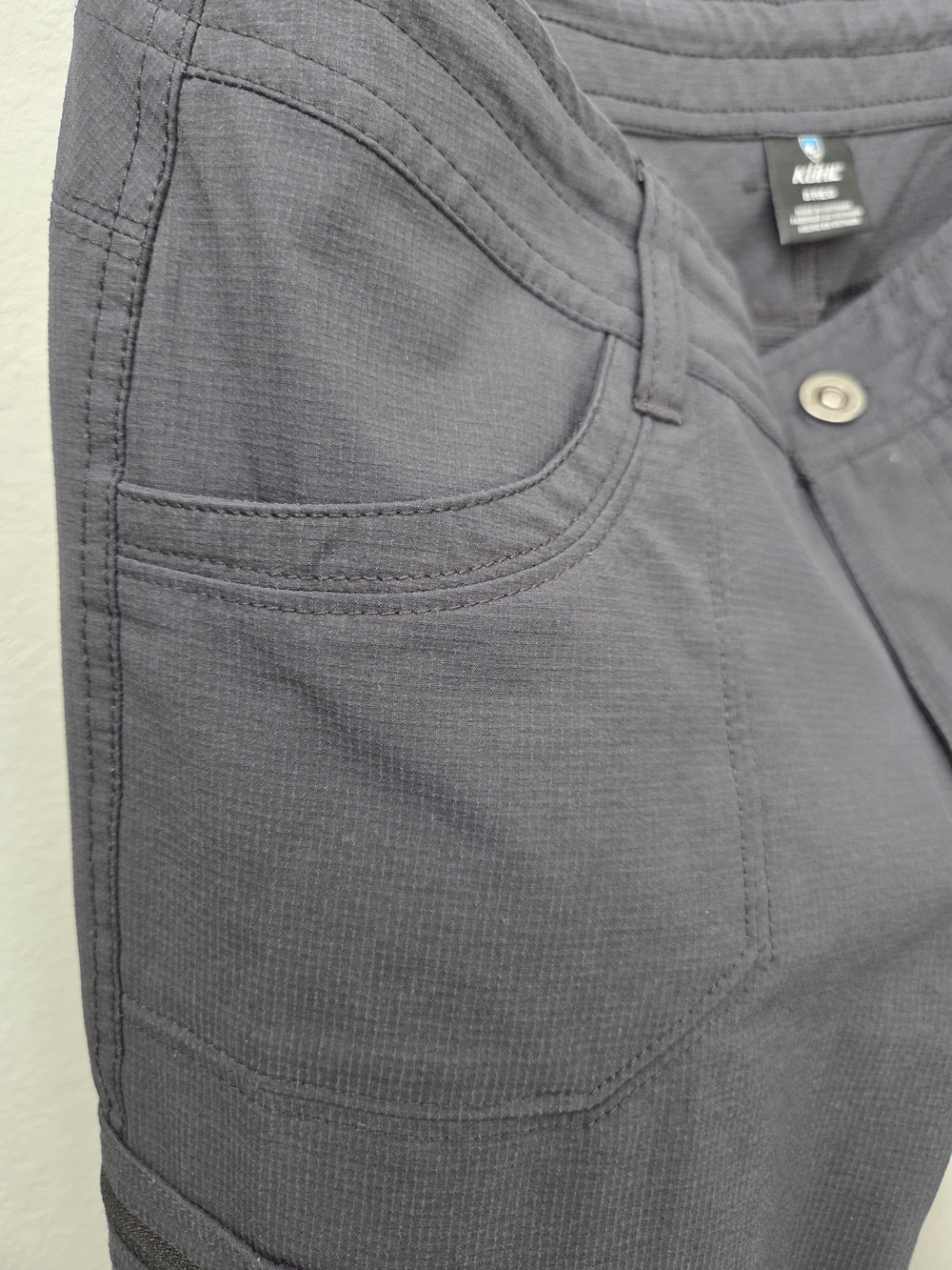 Kuhl Womens 8R Gray Cargo Zip-Off Utility Pants Shorts Hiking Outdoor Pockets - Picture 6 of 15